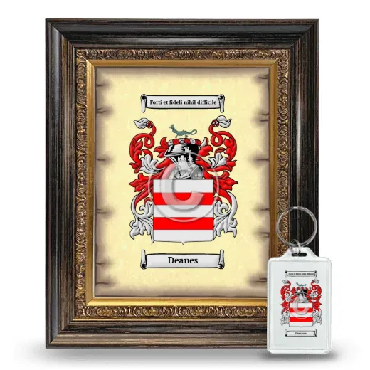 Deanes Framed Coat of Arms and Keychain - Heirloom