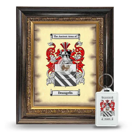 Deangelis Framed Coat of Arms and Keychain - Heirloom