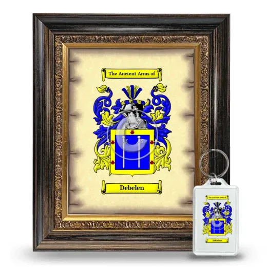 Debelen Framed Coat of Arms and Keychain - Heirloom