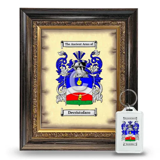 Decristofaro Framed Coat of Arms and Keychain - Heirloom