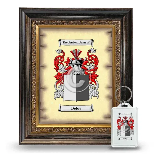 Defoy Framed Coat of Arms and Keychain - Heirloom