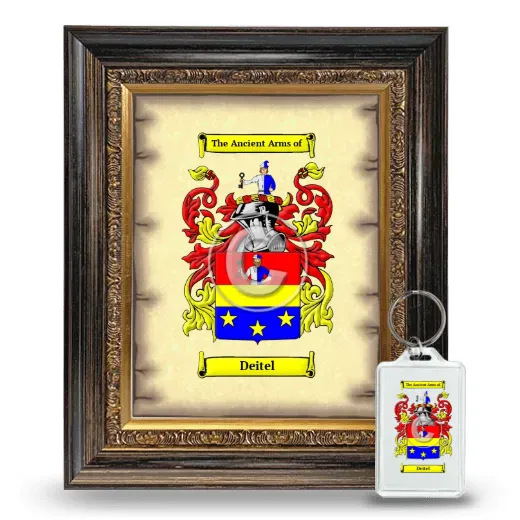Deitel Framed Coat of Arms and Keychain - Heirloom