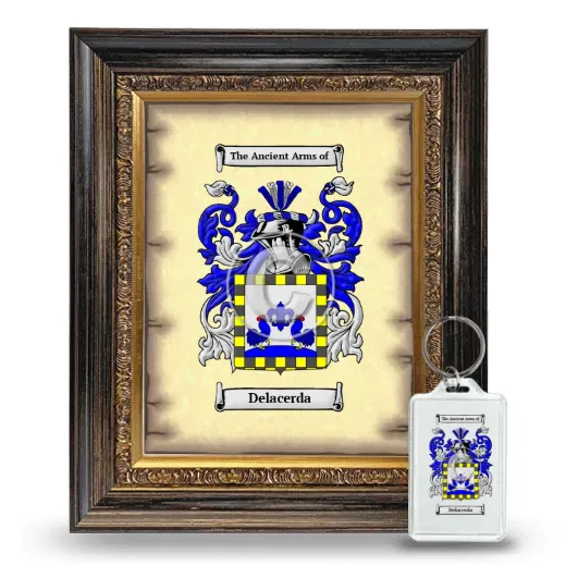 Delacerda Framed Coat of Arms and Keychain - Heirloom