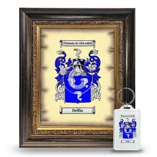 Delfín Framed Coat of Arms and Keychain - Heirloom