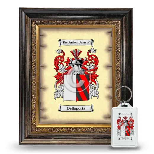 Dellaporta Framed Coat of Arms and Keychain - Heirloom