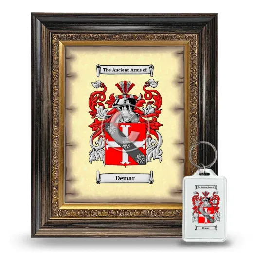 Demar Framed Coat of Arms and Keychain - Heirloom