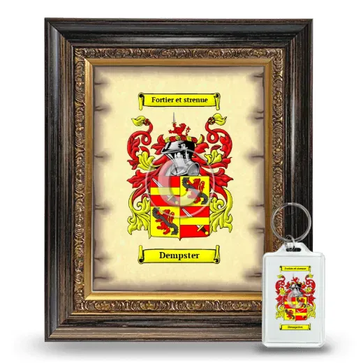 Dempster Framed Coat of Arms and Keychain - Heirloom