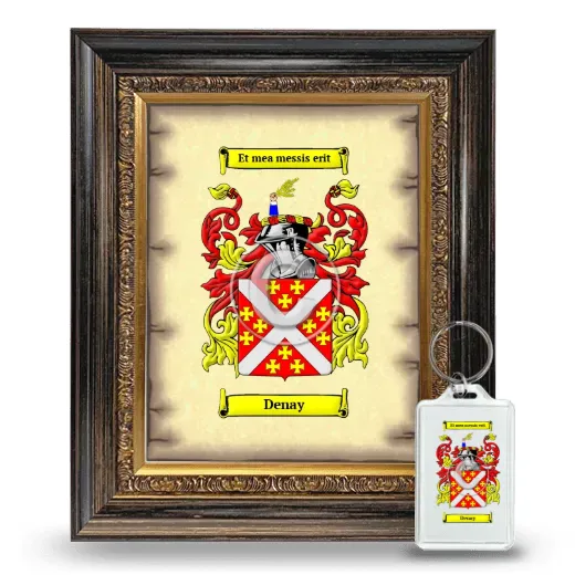 Denay Framed Coat of Arms and Keychain - Heirloom
