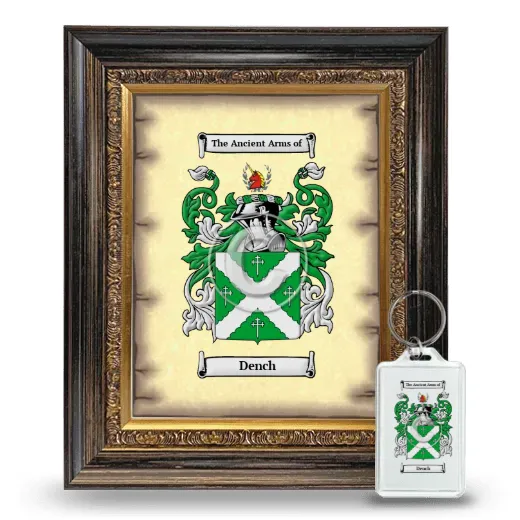 Dench Framed Coat of Arms and Keychain - Heirloom