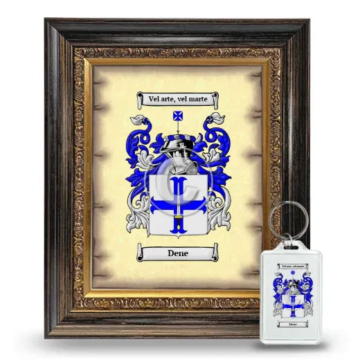 Dene Framed Coat of Arms and Keychain - Heirloom