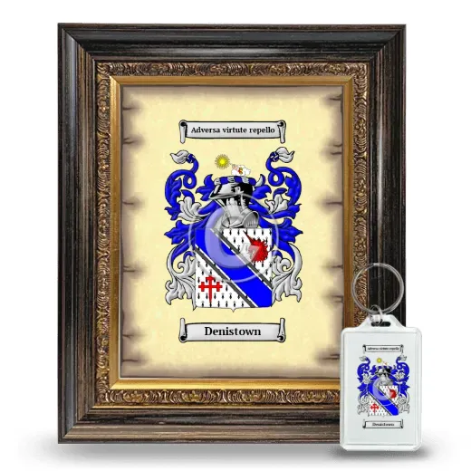 Denistown Framed Coat of Arms and Keychain - Heirloom
