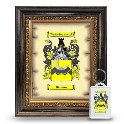 Dennan Framed Coat of Arms and Keychain - Heirloom