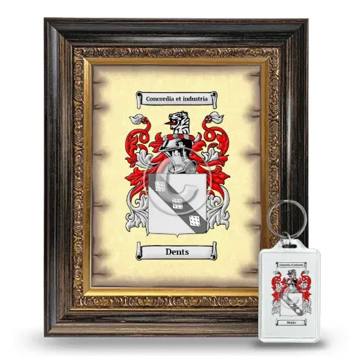 Dents Framed Coat of Arms and Keychain - Heirloom