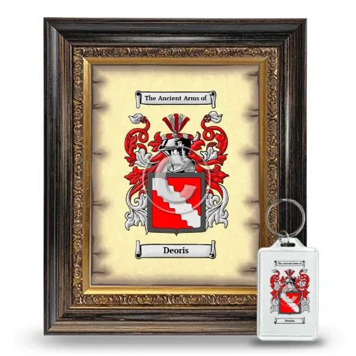 Deoris Framed Coat of Arms and Keychain - Heirloom