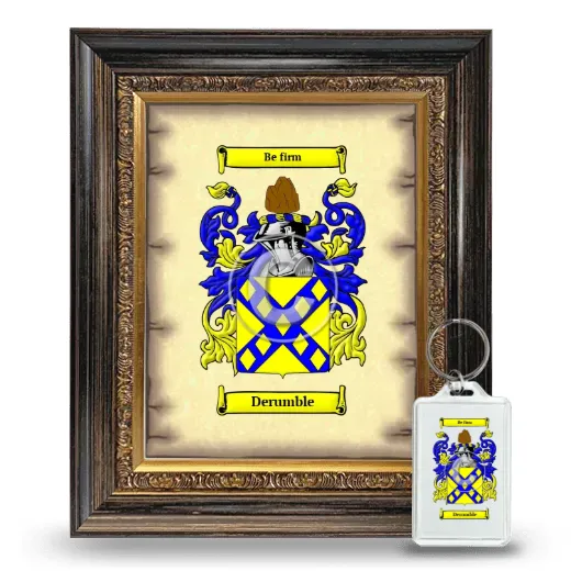 Derumble Framed Coat of Arms and Keychain - Heirloom