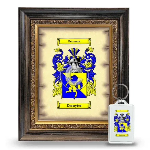 Deruyter Framed Coat of Arms and Keychain - Heirloom