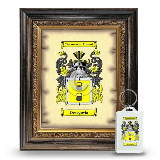 Desegovia Framed Coat of Arms and Keychain - Heirloom