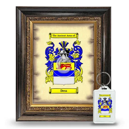 Dess Framed Coat of Arms and Keychain - Heirloom