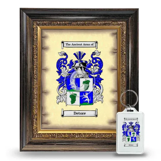 Detore Framed Coat of Arms and Keychain - Heirloom