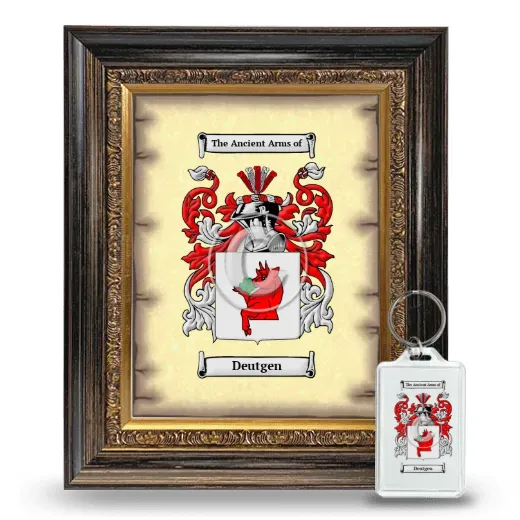 Deutgen Framed Coat of Arms and Keychain - Heirloom