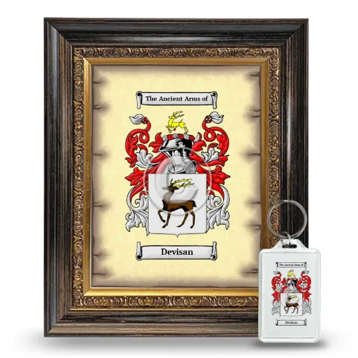 Devisan Framed Coat of Arms and Keychain - Heirloom