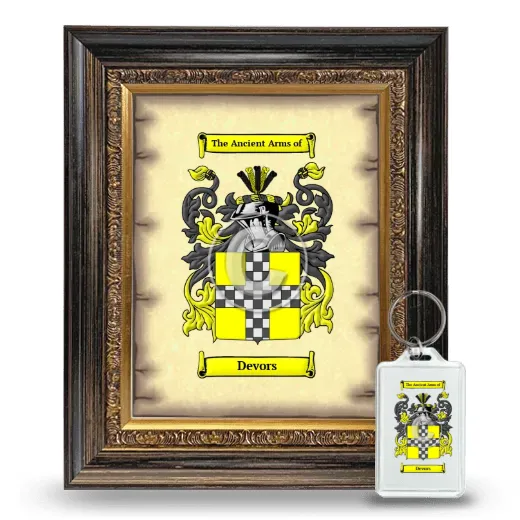 Devors Framed Coat of Arms and Keychain - Heirloom