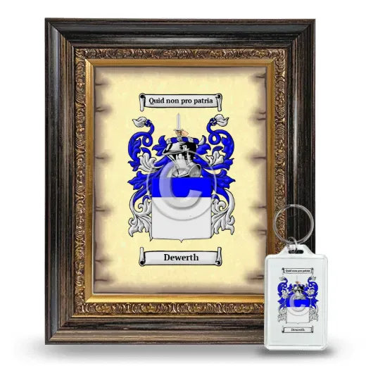 Dewerth Framed Coat of Arms and Keychain - Heirloom