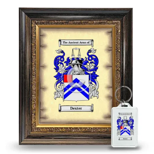 Dexter Framed Coat of Arms and Keychain - Heirloom