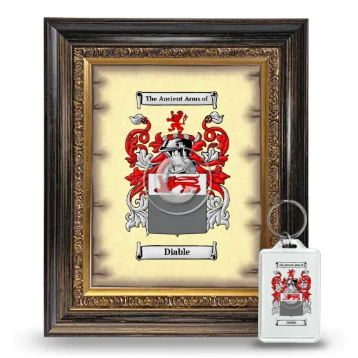 Diable Framed Coat of Arms and Keychain - Heirloom
