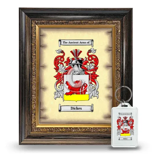 Dickes Framed Coat of Arms and Keychain - Heirloom