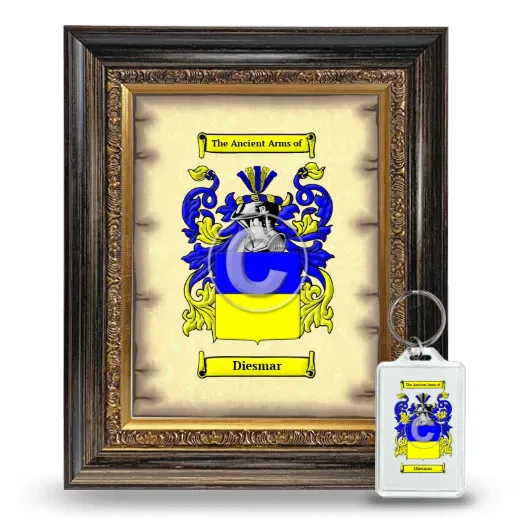 Diesmar Framed Coat of Arms and Keychain - Heirloom