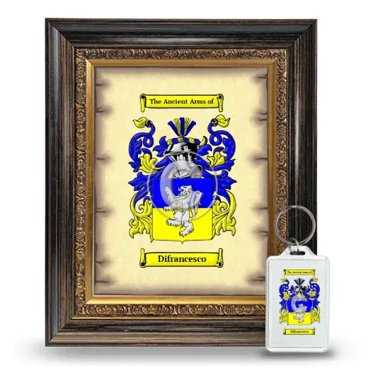 Difrancesco Framed Coat of Arms and Keychain - Heirloom