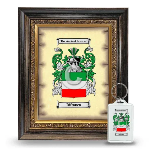 Difranco Framed Coat of Arms and Keychain - Heirloom