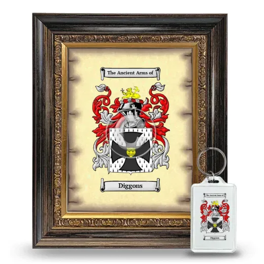 Diggons Framed Coat of Arms and Keychain - Heirloom