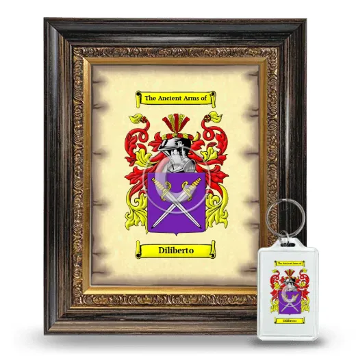 Diliberto Framed Coat of Arms and Keychain - Heirloom