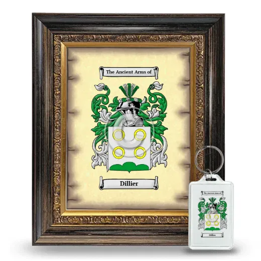 Dillier Framed Coat of Arms and Keychain - Heirloom