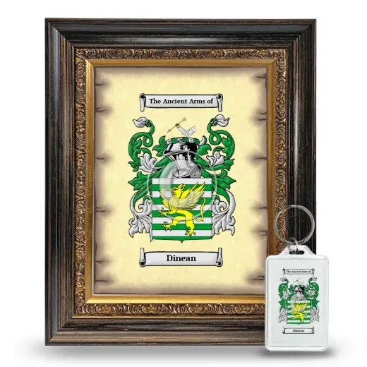 Dinean Framed Coat of Arms and Keychain - Heirloom