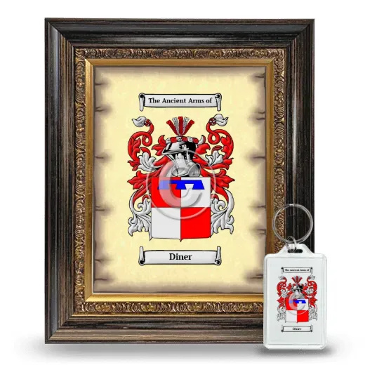 Diner Framed Coat of Arms and Keychain - Heirloom