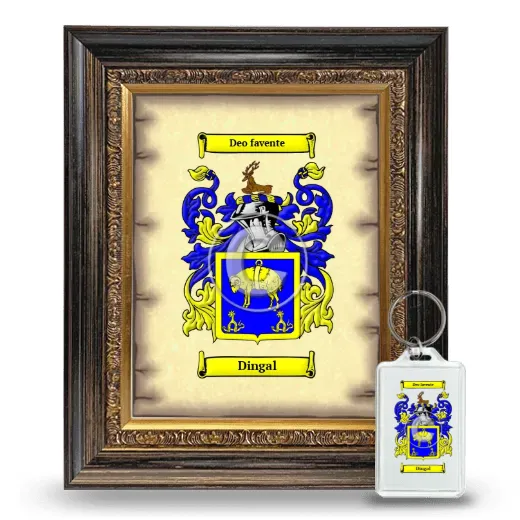 Dingal Framed Coat of Arms and Keychain - Heirloom