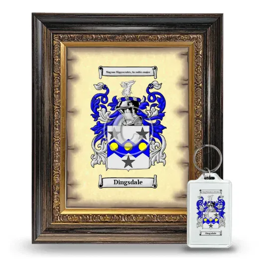 Dingsdale Framed Coat of Arms and Keychain - Heirloom