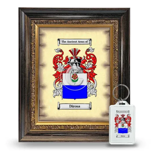 Dirosa Framed Coat of Arms and Keychain - Heirloom