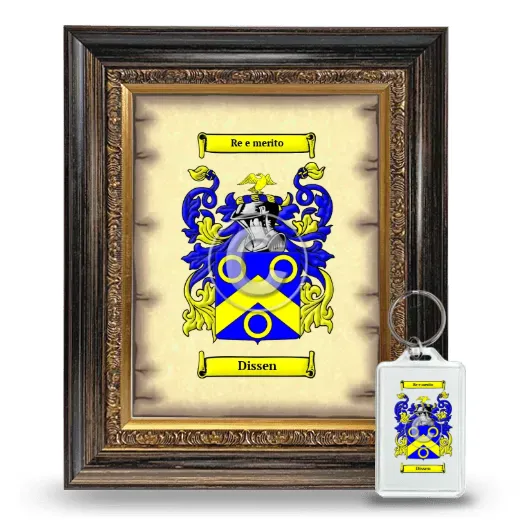 Dissen Framed Coat of Arms and Keychain - Heirloom
