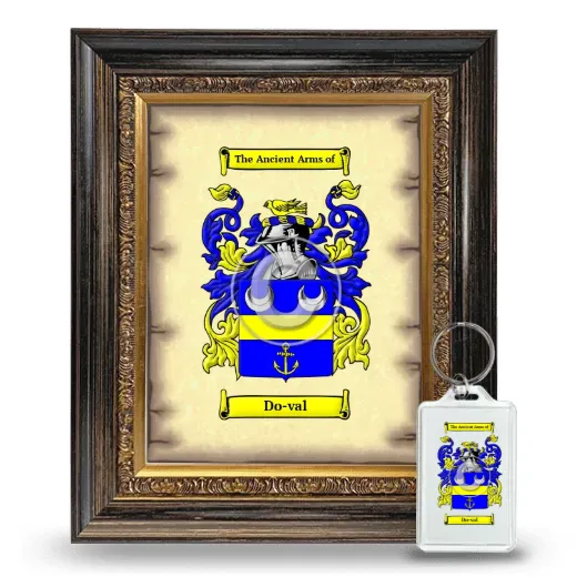 Do-val Framed Coat of Arms and Keychain - Heirloom