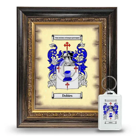 Dobies Framed Coat of Arms and Keychain - Heirloom