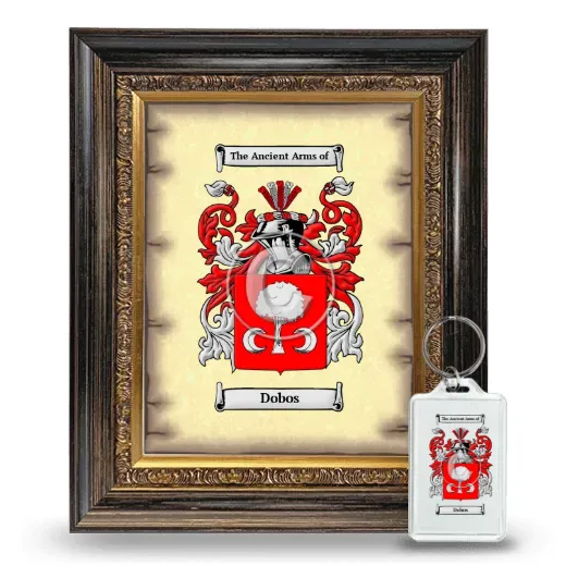 Dobos Framed Coat of Arms and Keychain - Heirloom