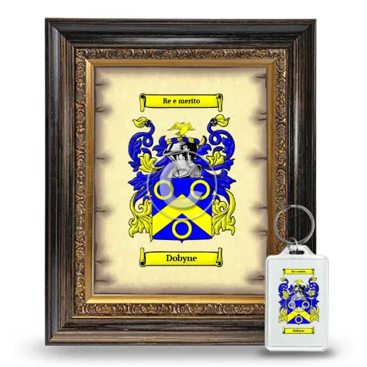 Dobyne Framed Coat of Arms and Keychain - Heirloom