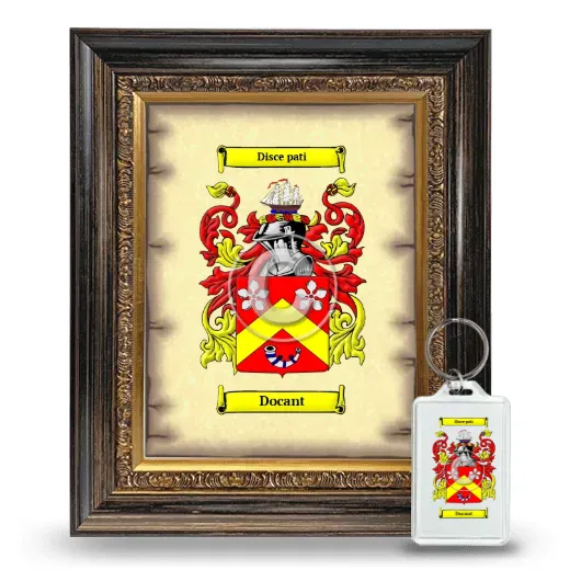 Docant Framed Coat of Arms and Keychain - Heirloom