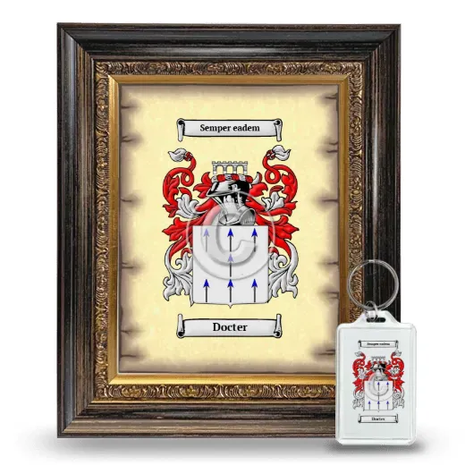 Docter Framed Coat of Arms and Keychain - Heirloom