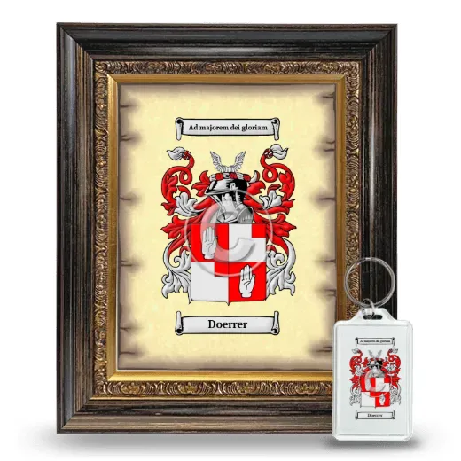 Doerrer Framed Coat of Arms and Keychain - Heirloom