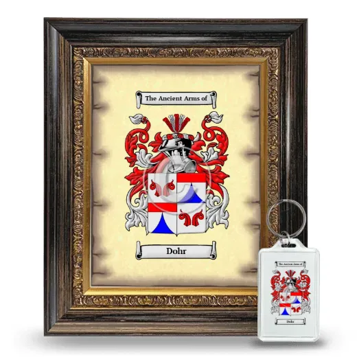 Dohr Framed Coat of Arms and Keychain - Heirloom